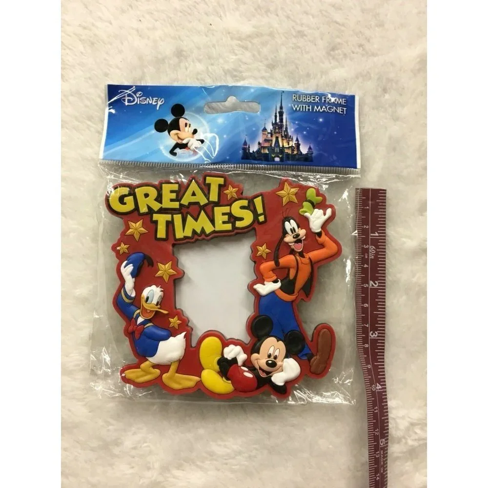 Disney Souvenir Rubber Frame Great Times Mickey Donald Goofy Magnetic NEW